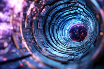 Aufkleber - Digital technology and science background