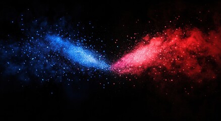 Wall Mural - The image is a colorful, abstract representation of two people's faces