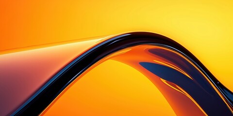 Wall Mural - fluid metallic waves with sleek and elegant curved motion