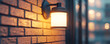 © enterdigital - A warm light fixture illuminating a textured brick wall in a cozy atmosphere.