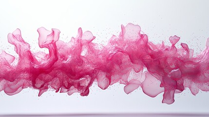 Wall Mural - abstract pink fluid design with soft textures and particles, evoking creativity and movement.