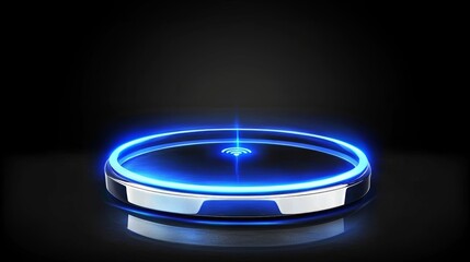 In the realm of modern cyberspace innovation, HUD circle interfaces, hi-tech futuristic displays, and blue hologram buttons converge to form a future technology network concept, complete with digital