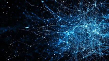 A digital image capturing the essence of modern abstract science and futuristic energy technology, featuring light rays and striped lines against a blue background