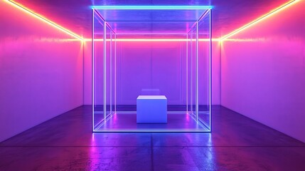 Minimalist 3D illustration of a pristine white filing system evolving into digital holograms, with floating documents self-organizing