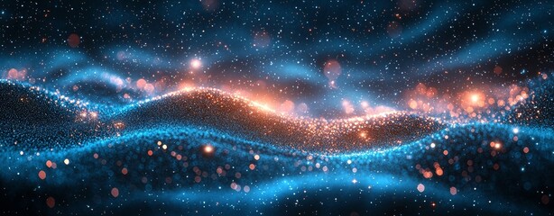 Wall Mural - the background features a vast expanse filled with diverse technological elements, showcasing a hi-t
