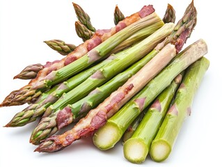 Sticker - A healthy and indulgent snack, wrapped bacon topped fresh green asparagus spears with a hint of spring onion.