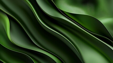 Wall Mural - vibrant gradient design featuring an abstract green wave pattern