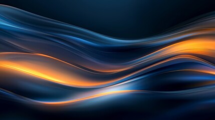Poster - a stream of neon blue and orange