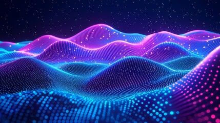 Wall Mural - a neural network set in a cyber city, representing digital technology and information security. a 3d