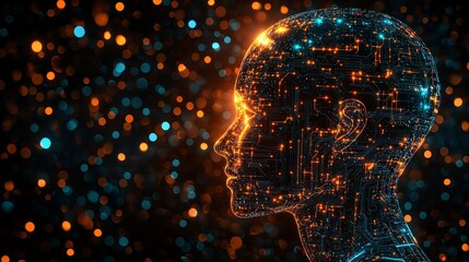A 3D depiction of a machine learning process, featuring stock, deep data mining, and machine learning as essential aspects of modern computer technology concepts.