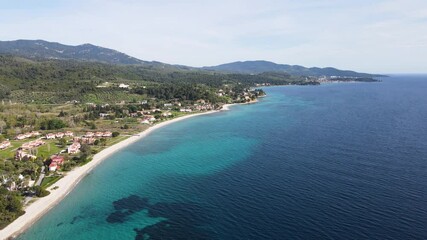 Wall Mural - Amazing view of Sithonia coastline near Nikitis Beach, Chalkidiki, Central Macedonia, Greece