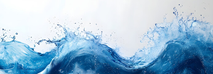 Leinwandbilder - Abstract background image of splashing swirling waves of turbulent aqua colored ocean water with dramatic dynamic movement and energy  Fluid motion ripples and splashes create a surreal