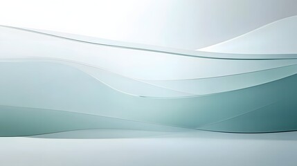 Fototapete - An abstract minimalist landscape composed of smooth flowing curves and gentle gradients in soothing calming hues  The serene peaceful scene evokes a sense of tranquility and contemplation