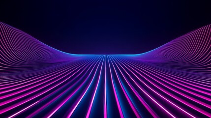 Wall Mural - smooth wave patterns in vibrant colors with depth and connection effects