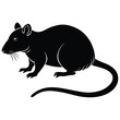 © Suplab_Designer - Rat silhouette icon isolated on white