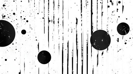 Poster - Captivating abstract background with a mesmerizing pattern of dynamic black and white geometric shapes lines and dots  Minimalist modern and visually striking contemporary digital art design