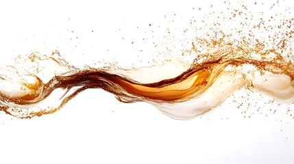 Fototapete - Captivating Abstract Brown Liquid Splash and Wave Motion Backdrop  A dynamic and energetic visual representation of fluid movement featuring a swirling
