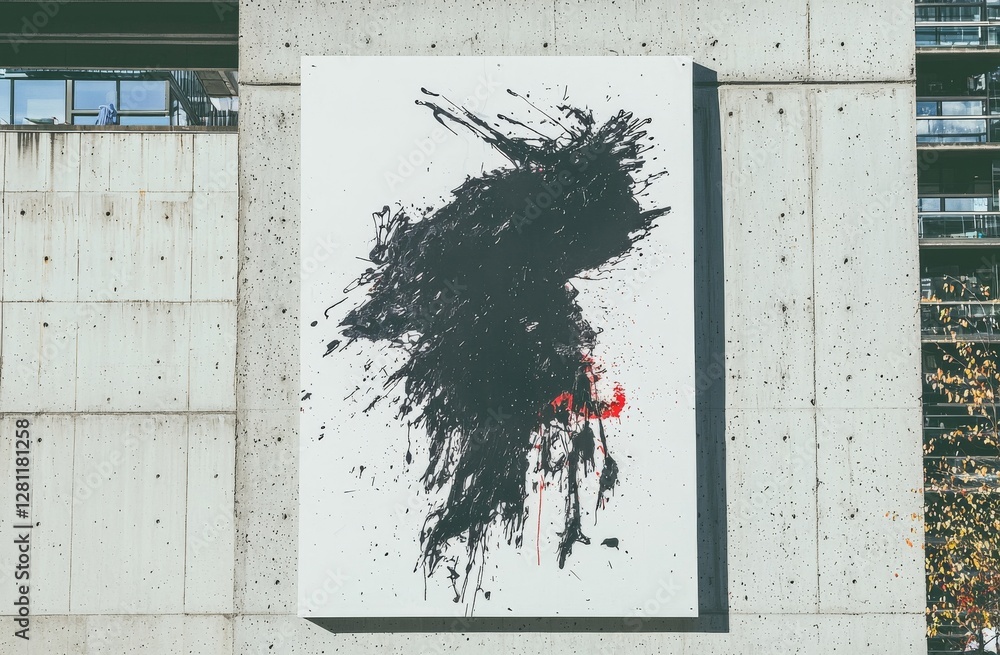 A blank white mockup template featuring the background texture of an