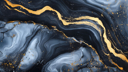 Leinwandbilder - Captivating abstract fluid motion artwork featuring mesmerizing marble like swirls and flowing textures in a dynamic energetic composition  This digital showcases the beauty of experimental fluid art