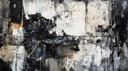 Fototapete - Captivating Abstract Grunge Painting with Dramatic Textures and Moody Atmosphere