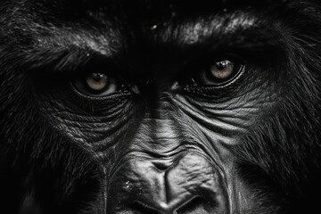 Mountain Gorilla Encounter: Capturing a Silverback's Intense Gaze in the Heart of Africa