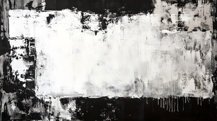 Poster - Captivating Abstract Textured Background with Moody Monochromatic Tones and Dramatic Brushstrokes