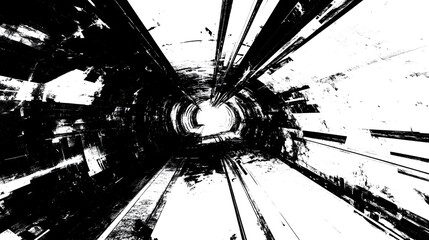 Aufkleber - Captivating and immersive abstract image featuring a mesmerizing tunnel like vortex filled with swirling kaleidoscopic fractal patterns and psychedelic visual effects