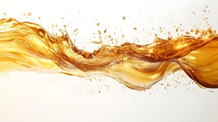 Leinwandbilder - Captivating Liquid Explosion Dynamic Amber Waves of Flowing Energy Capturing the Mesmerizing Movement and Vibrant Hues of a Fluid Masterpiece