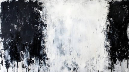 Poster - Captivating monochrome abstract artwork that evokes emotions through the interplay of geometric patterns textures and contrasting light and dark elements