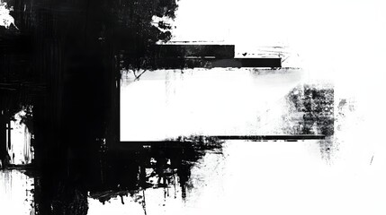 Leinwandbilder - Captivating Monochrome Abstract with Dramatic Contrast and Texture
