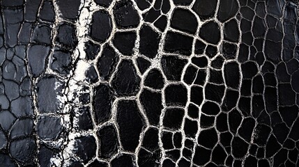 Fototapete - Captivating Monochrome Cellular Texture Abstract Background
