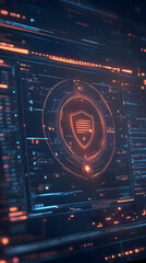 Wall Mural - antivirus software interface displaying high-level security features