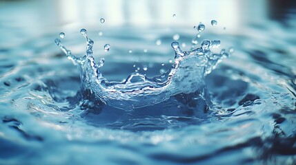 Aufkleber - Captivating Water Splash Art with Vibrant Droplets and Dynamic Motion   Representation of the Beauty and Energy of Water in Fluid Art