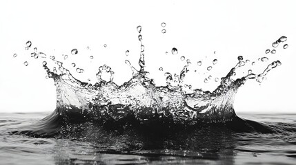 Aufkleber - Capturing the dynamic and refreshing essence of water this image showcases a mesmerizing display of splashing water droplets in motion