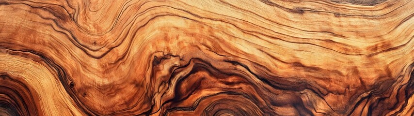 Poster - Closeup view of a natural wood texture with intricate grains patterns and markings forming an abstract rustic background  The weathered