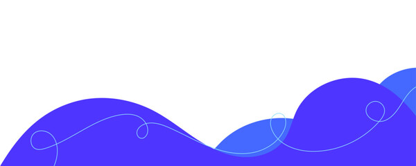 Wall Mural - Separator footer, modern divider shape with squiggle line for bottom of the website page