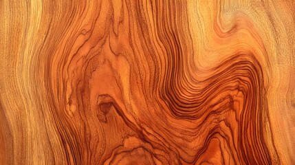 Poster - Detailed closeup view of the intricate natural grain texture and pattern on the surface of a rustic aged wooden plank or board  The warm earthy brown tones and organic