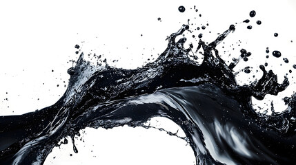 Leinwandbilder - Dramatic black and white image capturing the dynamic motion and energy of a powerful water splash  The monochrome palette and abstract graphic composition create a captivating
