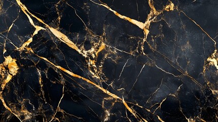 Aufkleber - Dramatic black and gold marbled textured background with fluid fractal patterns splattered metallic accents and a modern elegant and sophisticated design  Perfect for luxury high end