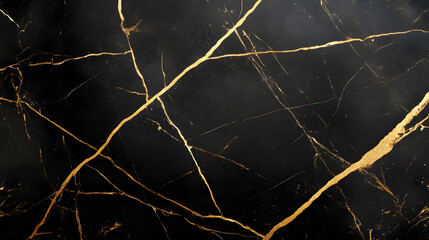 Aufkleber - Elegant black and gold marble texture background with cracked luxury patterns and geometric lines  Abstract premium design for website branding advertising packaging book covers invitations cards