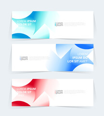 Wall Mural - geometric banner design with vector presentation template.
