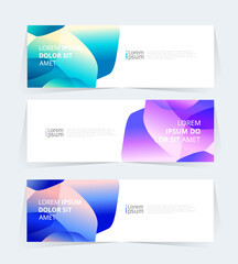 Wall Mural - geometric banner design with vector presentation template.