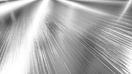 Wall Mural - shiny brushed stainless steel surface, polished aluminium texture glimmers.