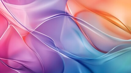 Leinwandbilder - Mesmerizing abstract fluid gradient background with dynamic swirls waves and geometric patterns in a vibrant iridescent color palette  Visually striking