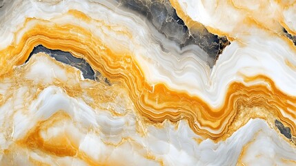 Aufkleber - Mesmerizing abstract texture of a natural geode with striking layers of vibrant orange gray and white hues  This dynamic and visually striking pattern creates a captivating and background image
