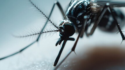 Extreme Close-up of a Mosquito: A Detailed Look at Nature's Tiny Predator