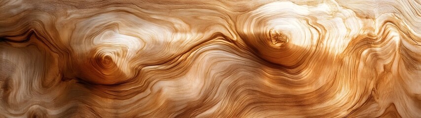 Poster - Mesmerizing Flowing Wood Grain Texture Abstract Natural Background  Intricate swirling patterns and fluid lines in warm earthy tones create a rich organic and sophisticated visual experience