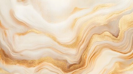 Fototapete - Mesmerizing fluid marble texture with warm golden tones and elegant organic flowing patterns  background with a premium modern and sophisticated aesthetic
