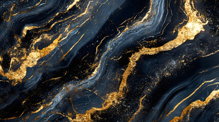 Leinwandbilder - Mesmerizing Golden Marble Texture with Swirling Patterns and Opulent Aesthetic  Intricate eye catching design with a luxurious premium appeal perfect for high end interiors fashion and digital art