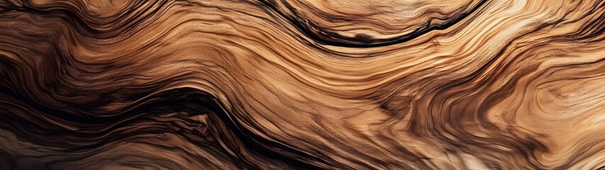 Poster - Mesmerizing Wooden Swirls   Abstract Organic Textured Background for Design  Smooth and flowing curves create a beautiful harmonious and soothing visual experience